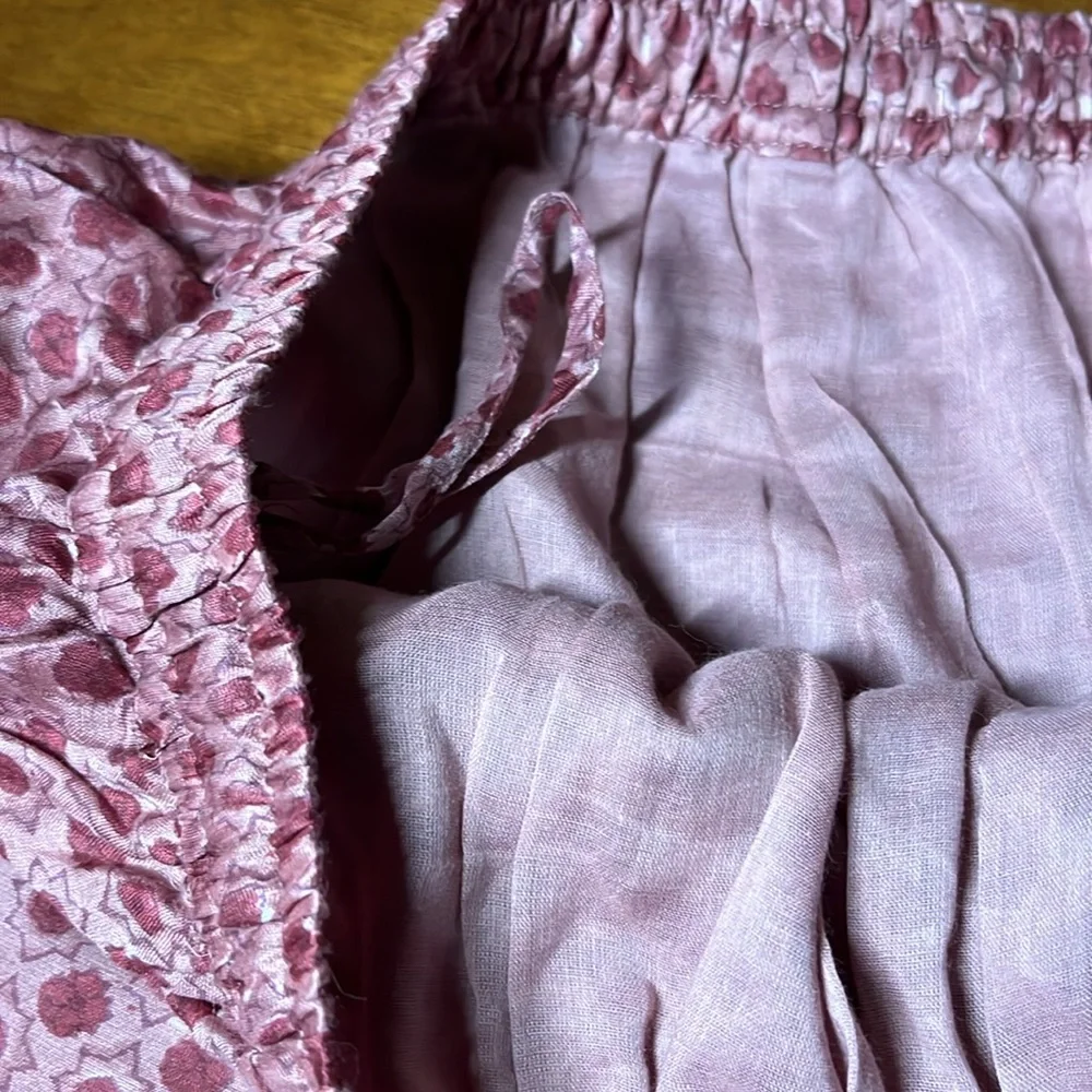 Farida Gupta Pink Patterned Pants XL - Picture 4 of 8